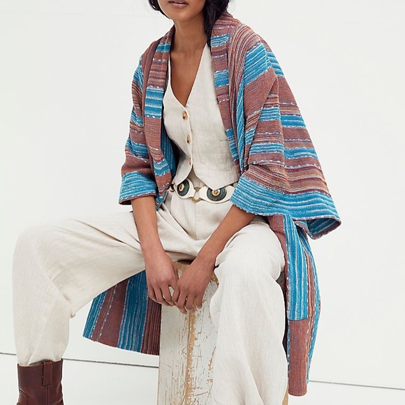 Free People Jackets & Blazers - Free People Blue Luna Swing Kimono Boho